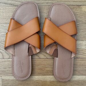 Women's Tan Leather Sandals